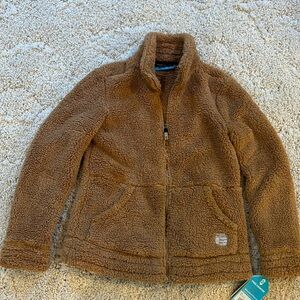Free Country Sierra Butter Pile coat fleece  Size S - camel color